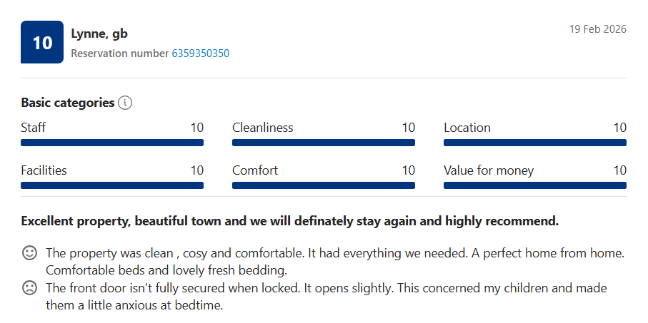 Lovely well presented place to stay