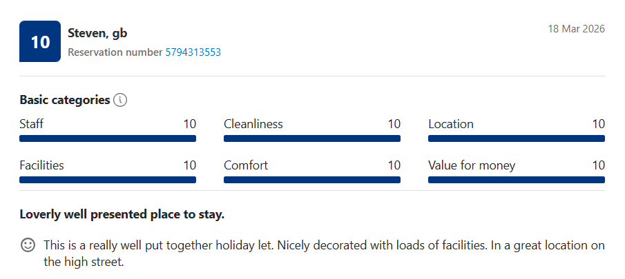 Great location and really clean & tidy